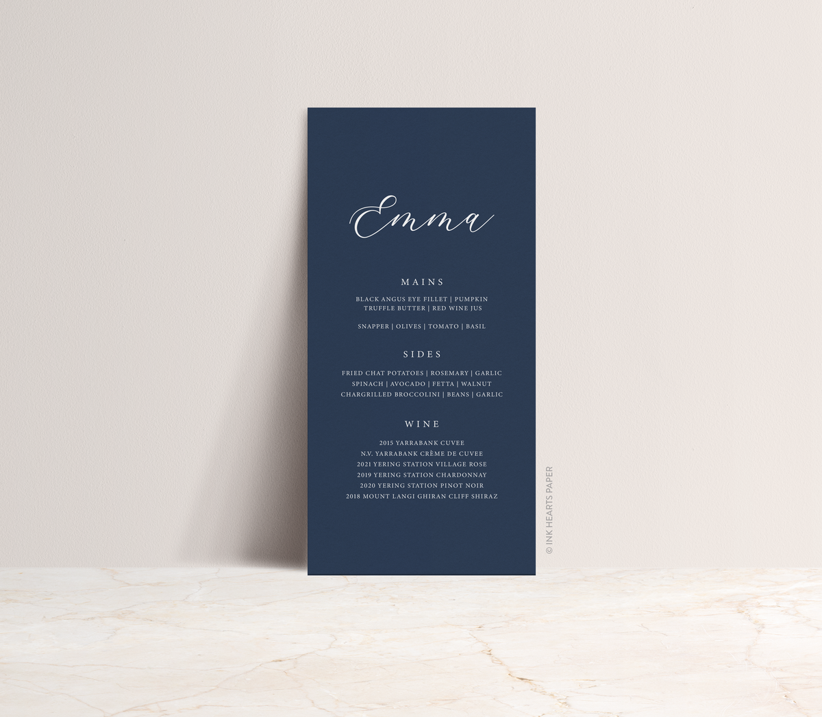 POPPY - Menu – Ink Hearts Paper